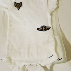 Homemade baby onies white for boy  brand new with patches
